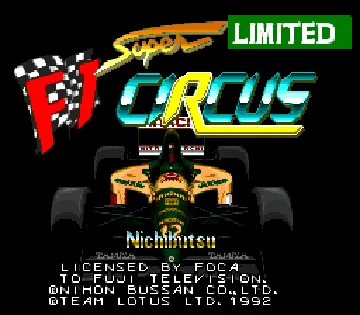 Super F1 Circus Limited (Japan) screen shot game playing